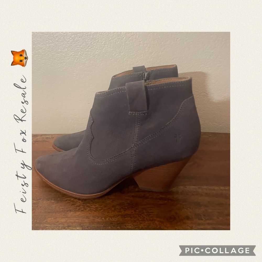 Frye Charcoal Leather Ankle Boots - Picture 7 of 14